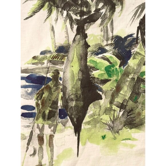 Polo Ralph Lauren Swordfish Beach Graphic Tee Mens XL 48" Coastal 1967 - Picture 3 of 7